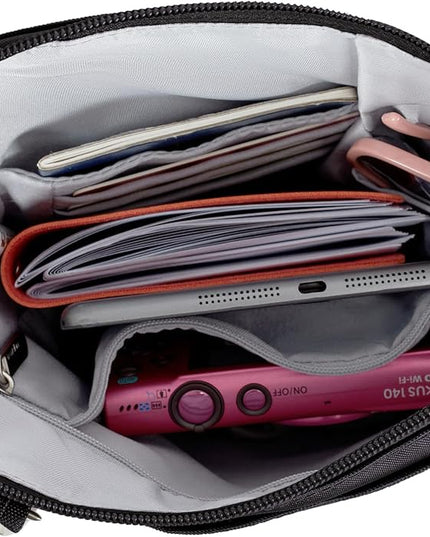 Travelon Anti-theft Classic Slim Double Zip Crossbody