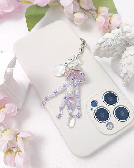 1-4PCS Cute Phone Charms Aesthetic Y2K Cell Phone Charms Strap Strawberry Butterfly Star PhoneCharm Y2K Accessories for Bag Keychain Airpods Camera Pendants Decor