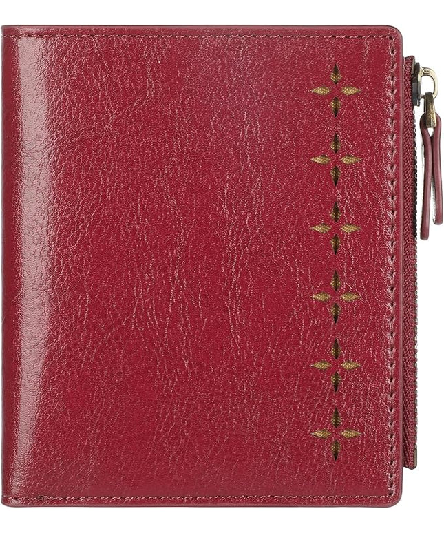 Lavemi Ultra Thin Small Compact Leather Womens Girls Wallets RFID Blocking Credit Card Holder for Women