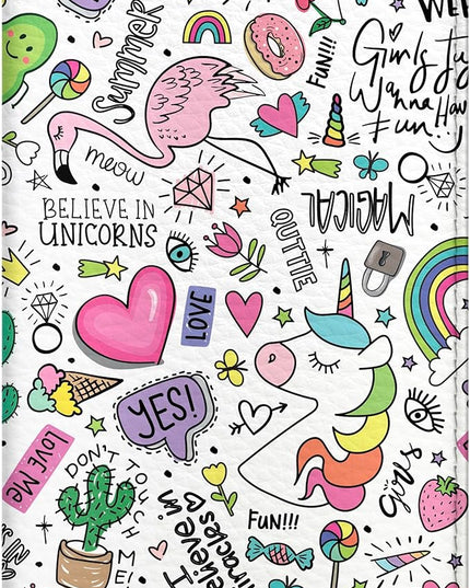 Passport Cover for Kids, Women and Men, Cute Travel Passport Holder (Unicorn Flamingo Pattern)