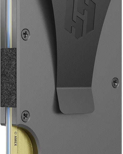 Hayvenhurst Wallet For Men - Reinvented Design Men's Wallet - Slim, Minimalistic & Seamless Card Case, Blocks RFID Scanners, Holds 12 Cards (Iron)