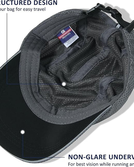 GADIEMKENSD Women's Race Day Running Cap Performance Mesh Hat - Excellent Ventilation, Lightweight, Reflective Safety