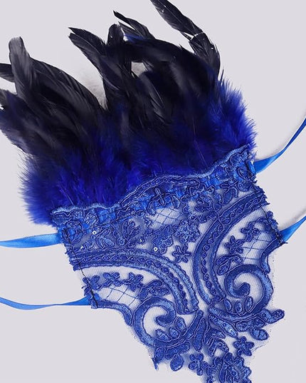 HOMELEX Women Black Lace Feather Gloves Witch Angel Costume Accessories Swan Wings Wrist Bands