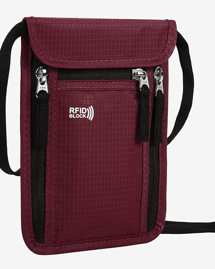 Travel Pouch Neck Wallet Family Passport Holder Organizer Case with RFID Blocking | RFID Blocking