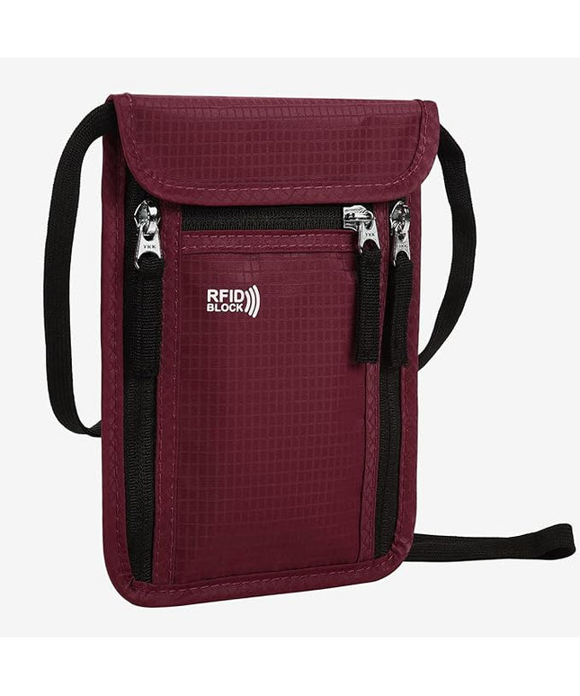 Travel Pouch Neck Wallet Family Passport Holder Organizer Case with RFID Blocking | RFID Blocking