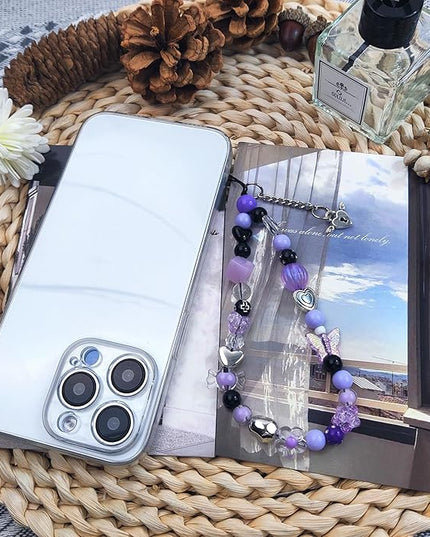 Phone Charms Cute Beaded Phone Lanyard Wrist Strap Aesthetic CellPhone Keychain Cute PhoneCharms for Women
