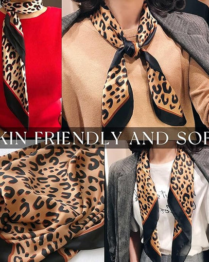 Dailyacc Hair Bandanas Scarf For Women Lightweight Fashion Neck Silk Satin Head Scarves For Sleeping Handbags Scarf