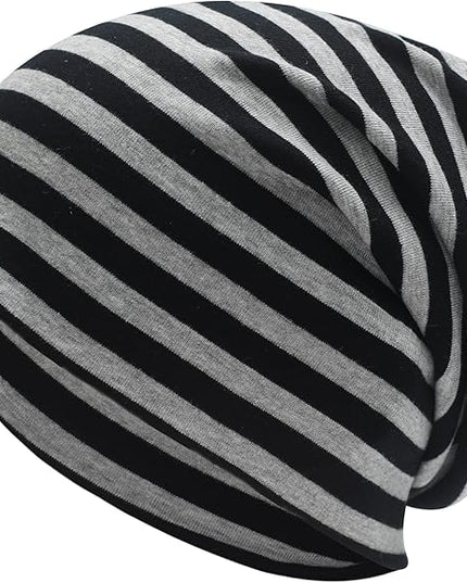 ZLYC Cotton Thin Slouchy Beanie Hat for Men Women Fashion Soft Stretch Knit Skull Cap