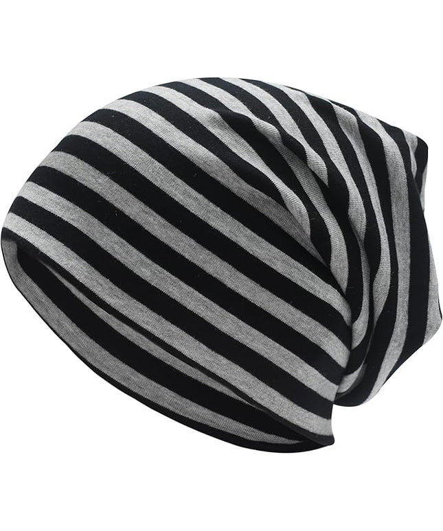 ZLYC Cotton Thin Slouchy Beanie Hat for Men Women Fashion Soft Stretch Knit Skull Cap