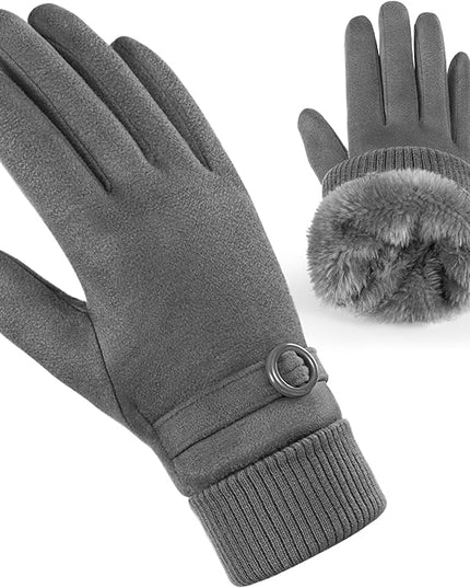 Cold Weather Womens Gloves, Winter Gloves for Women Thermal Warm Fleece Lined, Touchscreen Gloves for Christmas Gifts