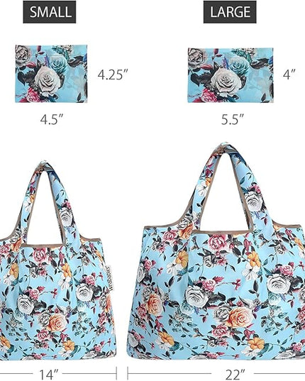 allydrew Large Foldable Tote Nylon Reusable Grocery Bags