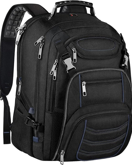 18.4 Inch Laptop Backpack,Extra Large Travel Backpack with USB Charger Port for Men Women,60L Big Capacity Heavy Duty Computer Bag TSA Friendly RFID Anti Theft Pocket Backbag,21.2*15.5*11.5 inch Blue
