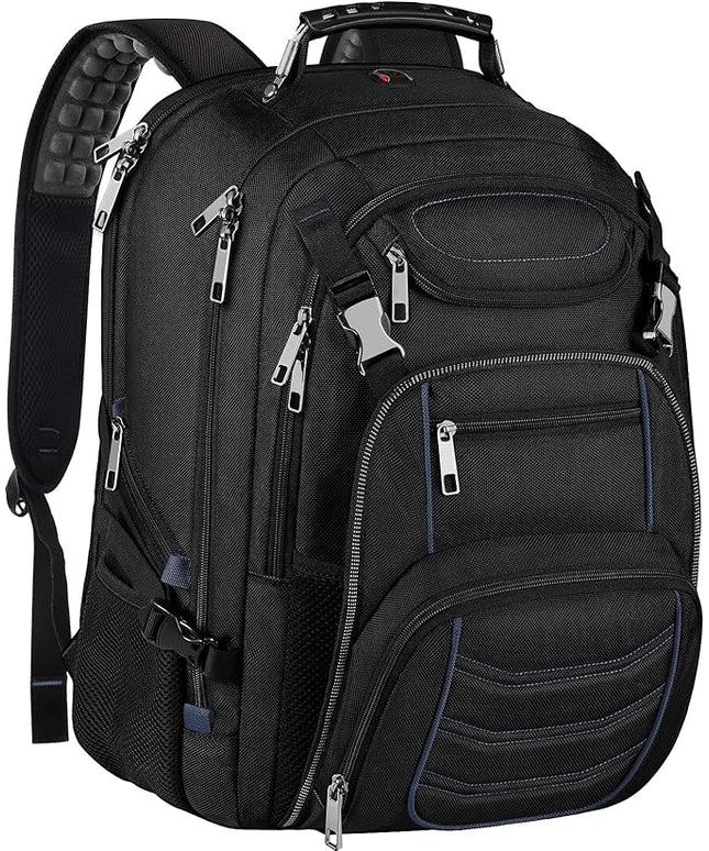 18.4 Inch Laptop Backpack,Extra Large Travel Backpack with USB Charger Port for Men Women,60L Big Capacity Heavy Duty Computer Bag TSA Friendly RFID Anti Theft Pocket Backbag,21.2*15.5*11.5 inch Blue