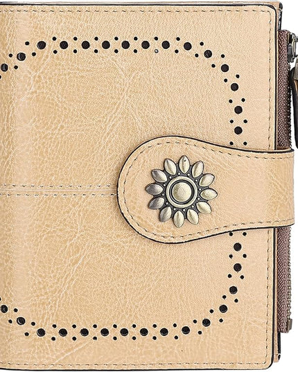 Lavemi Womens Leather Wallet Small Compact RFID Blocking Credit Card Case Purse with Zipper Pocket | Small, Compact, RFID Blocking, Zipper Pocket, Small, Compact