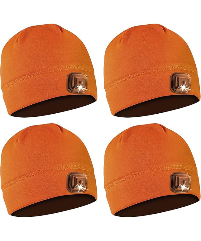 POWERCAP LED Hat Light 150 Lumens Rechargeable Fleece Beanie with Bright Built-in Headlamp Waterproof LED Warm One Size Cap