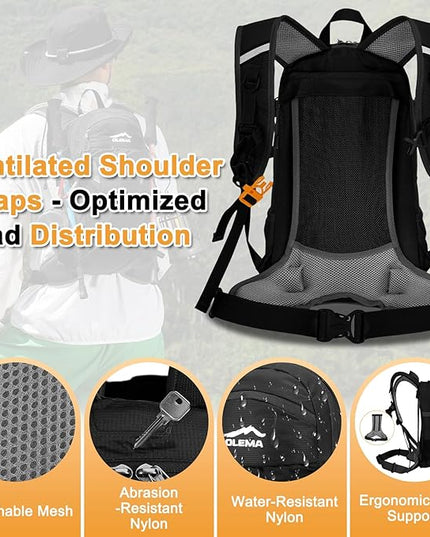 OLEMA Hiking Backpack, 25L Lightweight Travel Backpacks,Camping Daypack for Outdoor Sports,Lightweight Travel Camping Backpack for Men Women