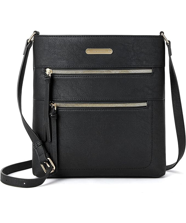 BOSTANTEN Crossbody Purses for Women Medium Shoulder Bag Quilted Handbags with Zipper Pocket