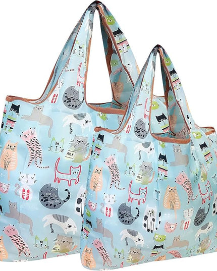 allydrew Large Foldable Tote Nylon Reusable Grocery Bags