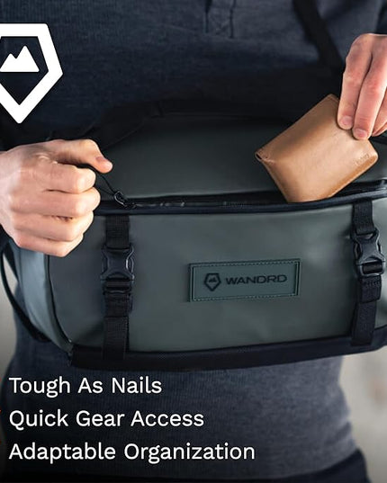 WANDRD ROGUE V1 9L Sling: Compact Camera Sling and Crossbody Bag with Fast Access, 3-Way Carry– Lightweight Everyday Bag Great for Travel, Photography, and Daily Use (Wasatch Green)