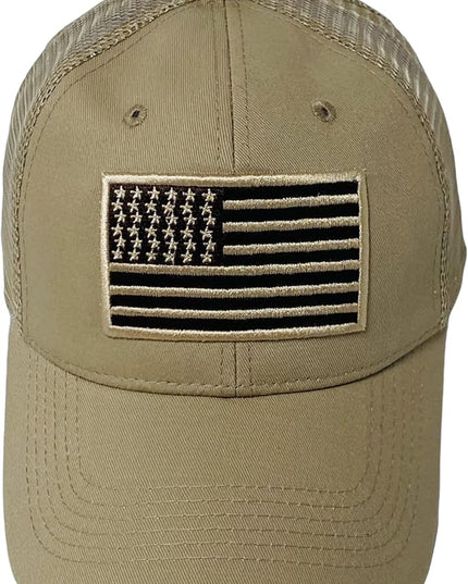 Roytrense Embroidered American Flag Unisex Baseball Cap (100% Cotton)