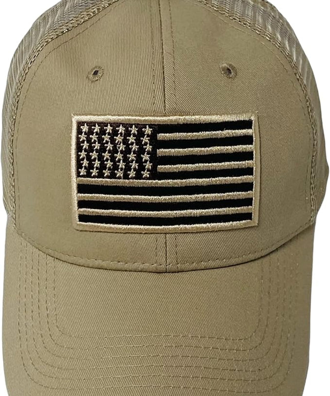Roytrense Embroidered American Flag Unisex Baseball Cap (100% Cotton)