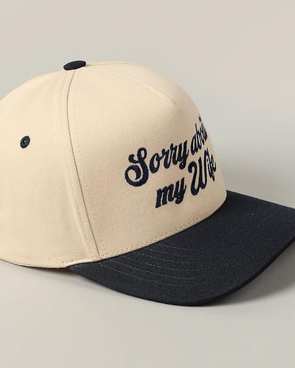 MIRMARU Two-Tone Vintage Canvas Trucker Hats for Men & Women, Adjustable Size Baseball Caps with Trendy Embroidered Design