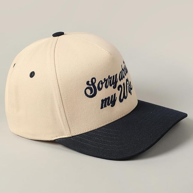 MIRMARU Two-Tone Vintage Canvas Trucker Hats for Men & Women, Adjustable Size Baseball Caps with Trendy Embroidered Design