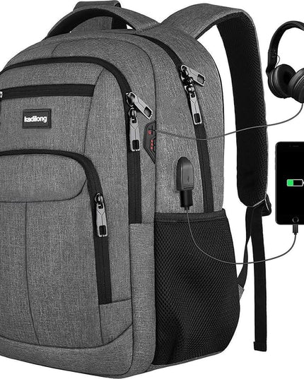 School Backpacks for Men Teen Boys,Laptop Backpack College Bookbag Computer Bag for Work Business Middle High School with USB Port Fits 15.6 Inch Laptop