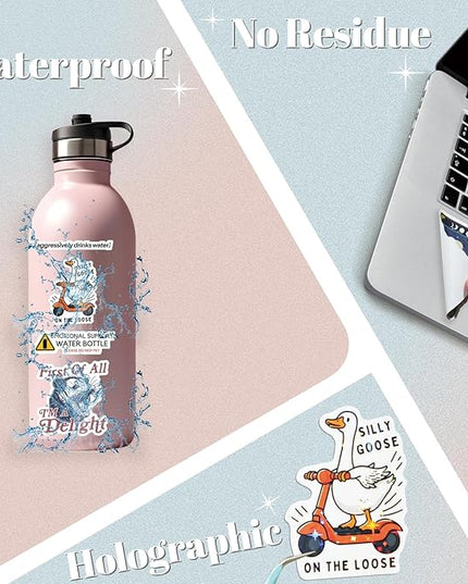 200 PCS Funny Holographic Stickers for Adults, Waterproof Vinyl Sarcastic Meme Decals for Laptop, Water Bottle, Phone, Kindle, Journal, Scrapbook, Bumper, Skateboard, Luggage, No Repeats
