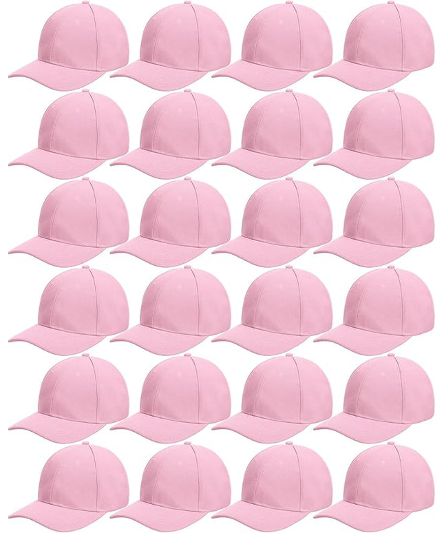 Handepo 24 Pcs Blank Baseball Cap Adjustable Back Strap Plain Blank Camouflage Hat Unisex Baseball Cap for Trucker Men Women