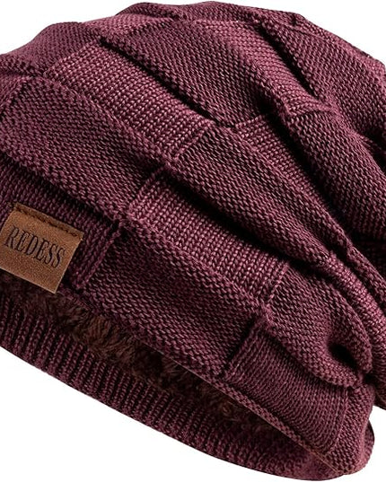 REDESS Beanie Hat for Men and Women Winter Warm Hats Knit Slouchy Thick Skull Cap