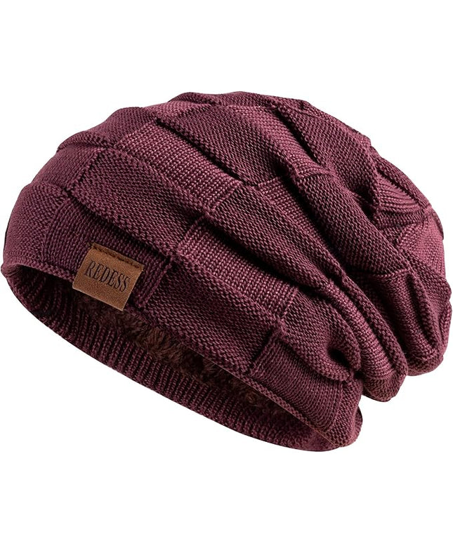 REDESS Beanie Hat for Men and Women Winter Warm Hats Knit Slouchy Thick Skull Cap