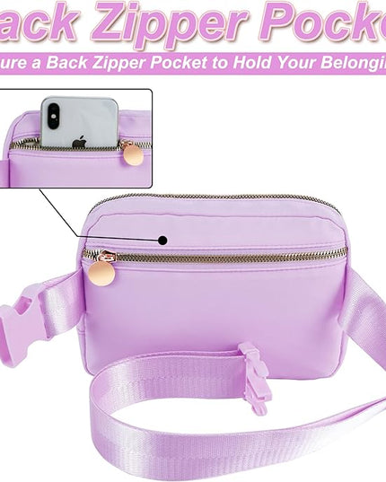 Uygafly Birthday Gifts for 6 7 8 9 10 11 12 13 Year Old Girls,Fanny Pack Belt Bag Crossbody Bags for Women Girls Kids,Fashion Waist Packs Cute Teen Trendy Stuff Travel Essentials | Lavender,H