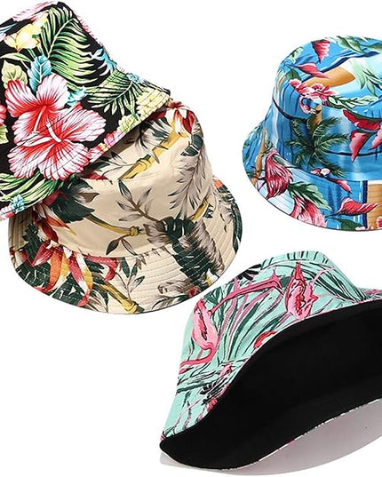 Mashiaoyi Unisex Print Double-Side-Wear Reversible Bucket Hat