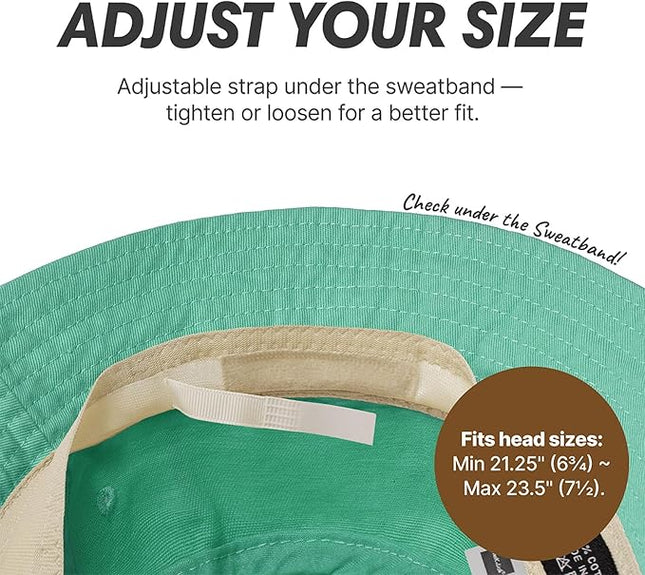 Hot Summer Bucket Hat - Trendy Cotton Sun Hat for Beach, Golf, Fishing - Fun Outdoor Vacation Boonie for Men and Women