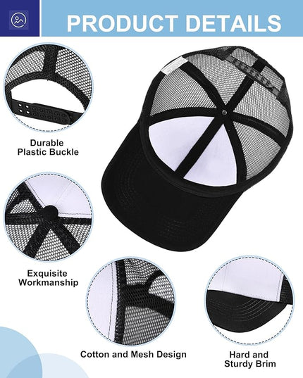 Coume Mesh Trucker Hats Bulk Sublimation Blank DIY Baseball Unisex Caps for Business Embroidery Sport Party Gift