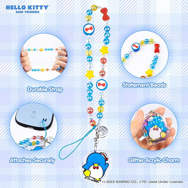 iFace Hello Kitty and Friends Beaded Wristlet Universal Phone Charm Strap - Cute Wrist Chain Lanyard Aesthetic Decor Strap for Cell Phone Camera Keys AirPods Keychains