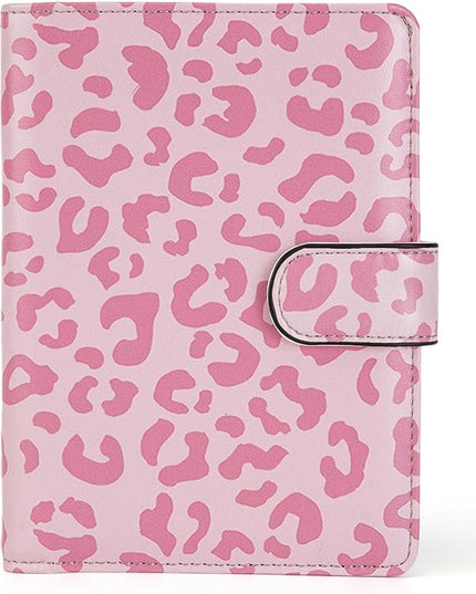 Passport Holder for Travel Essentials, RFID Blocking Passport Wallet Cover with Magnetic Closure, Passport Book Holders for Women and Men (Pink Leopard)