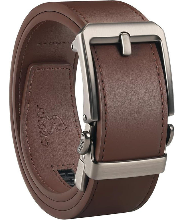 JUKMO 1.5" (38mm) Leather Ratchet Belt for Men in Gift Box