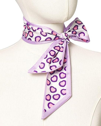 4 Pack Purse Scarf Handbags Skinny Twill Hair Scarves Narrow Neck Scarf Band Women Fashion Accessories Bag Charms