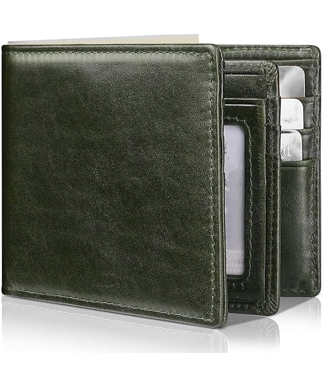 Artpaxy Mens Wallet Bifold Genuine Leather RFID Blocking Wallet for Men with 1 ID Windows 13 Card Holders 2 cash pockets 1 Gift Box