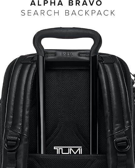 TUMI - Alpha Bravo Search Backpack - Laptop Backpack for Men & Women - Backpack for Work & Travel - 17.0" X 14.0" X 8.3" - Black Leather