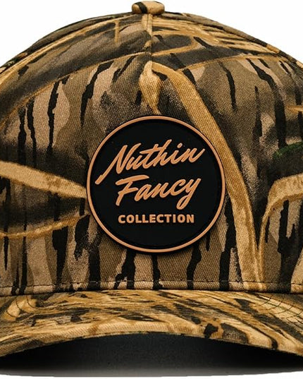 Nuthin Fancy Comus Snapback Hat, Everyday 5-Panel High Crown Canvas Trucker Hat for Men & Women