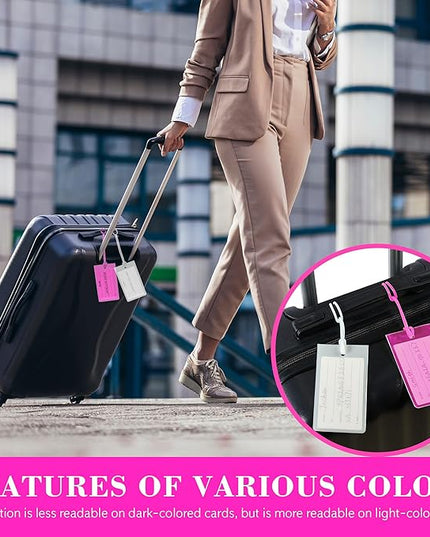 30 Pack Luggage Tags for Suitcases, Airplane Travel Essentials for Flying, International Travel Must Haves, and Luggage Accessories by Sodsay