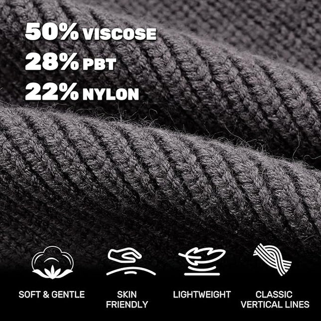 OKKLE Unisex LED Beanie with Light, USB Rechargeable Headlamp Hat, Winter Gifts for Men Women Husband Him Dark Grey