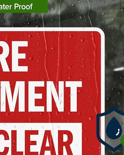 Fire Equipment Keep Clear Sign, 10x7 Inches, 4 Mil Vinyl Decal Stickers Weather Resistant, Made in USA by My Sign Center