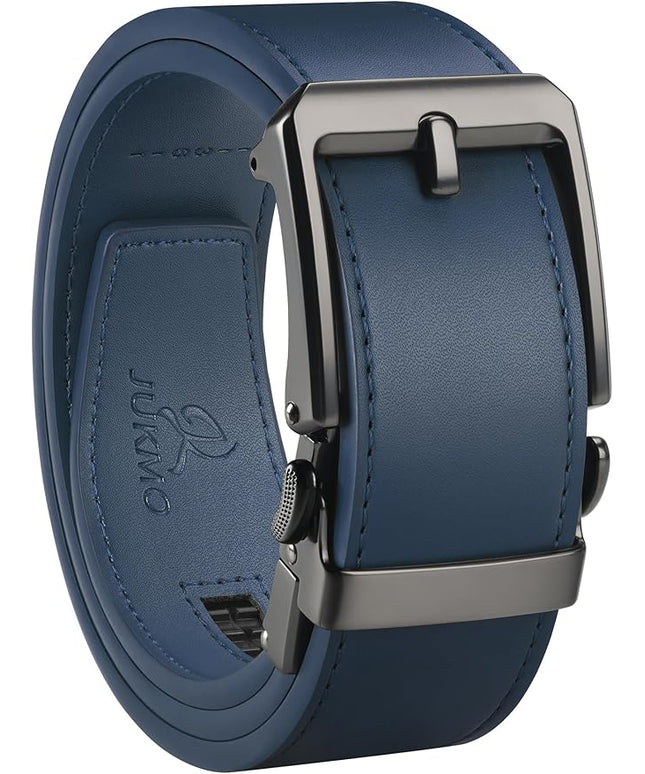 JUKMO 1.5" (38mm) Leather Ratchet Belt for Men in Gift Box