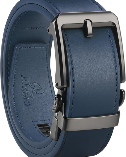 JUKMO 1.5" (38mm) Leather Ratchet Belt for Men in Gift Box