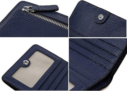 AINIMOER Small Leather Wallet for Women, Ladies Credit Card Holder RFID Blocking Women's Mini Bifold Pocket Purse