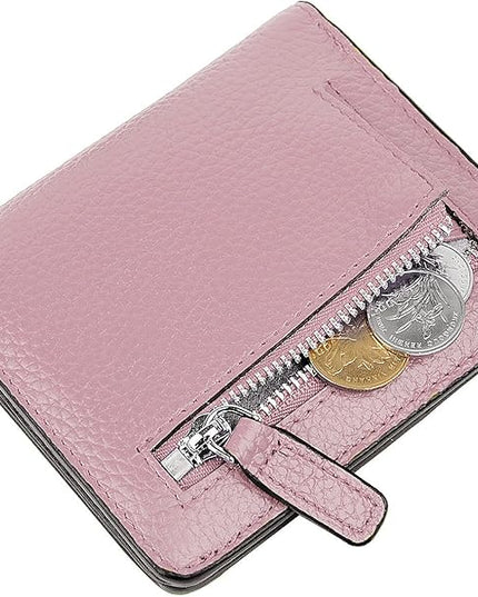 AINIMOER Small Leather Wallet for Women, Ladies Credit Card Holder RFID Blocking Women's Mini Bifold Pocket Purse